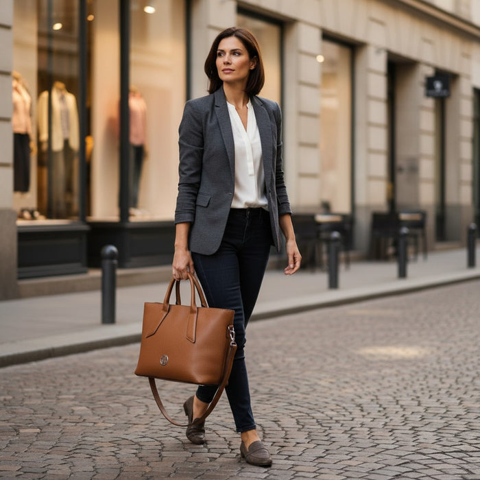 Viva Leather Handbag – Premium Italian Leather Day-to-Night Bag by Tuscany Leather (TL142498)