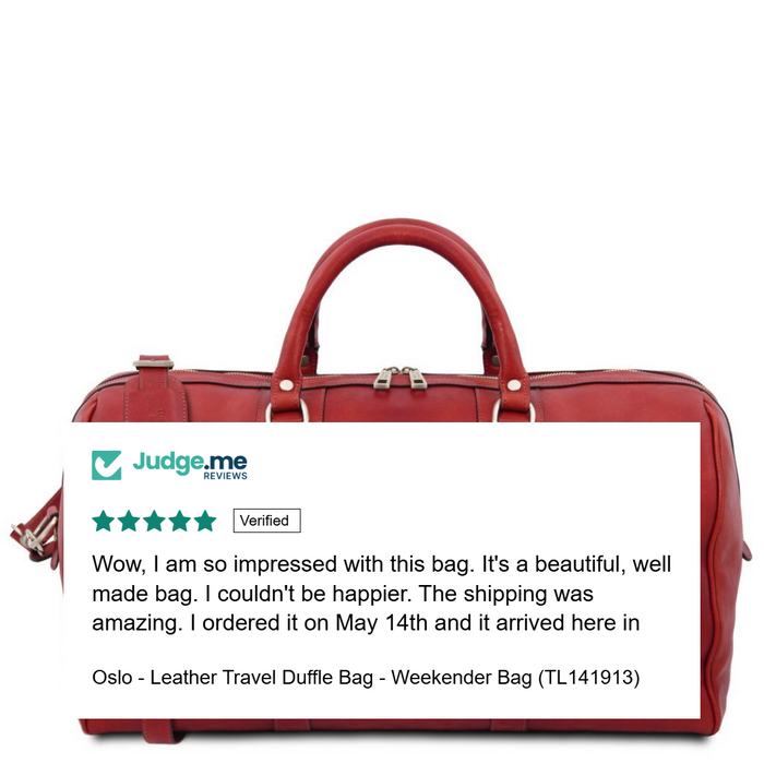 Oslo - Leather Travel Duffle Bag - Weekender Bag (TL141913)