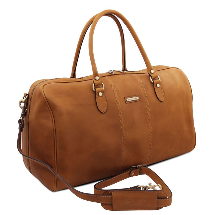 Lisbona - Travel leather duffle bag - Large size (TL142557)