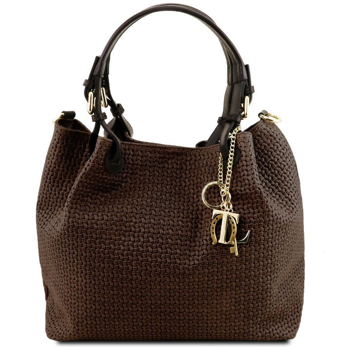 Tl Keyluck - Woven Printed Leather Shopping Bag (TL141573)