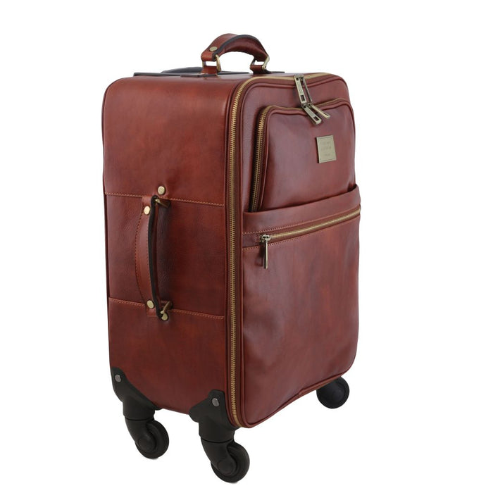 TL Voyager - 4 Wheels Vertical Leather Trolley (TL141911)