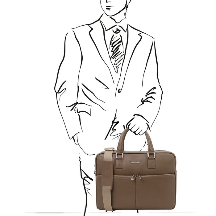 Treviso - Leather laptop briefcase (TL142546)