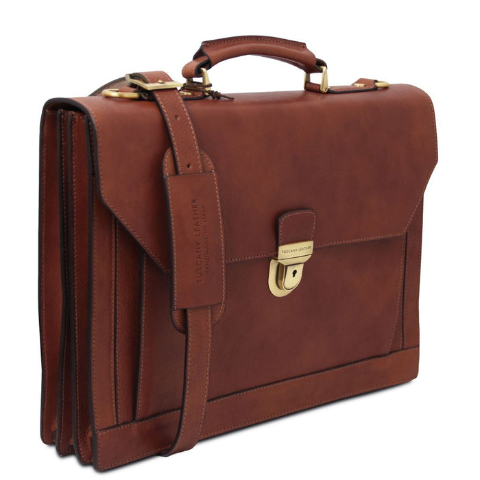 Cremona - Leather Briefcase 3 Compartments (TL142448)