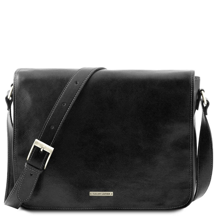 Messenger Double - Crossbody Leather Bag (TL90475)