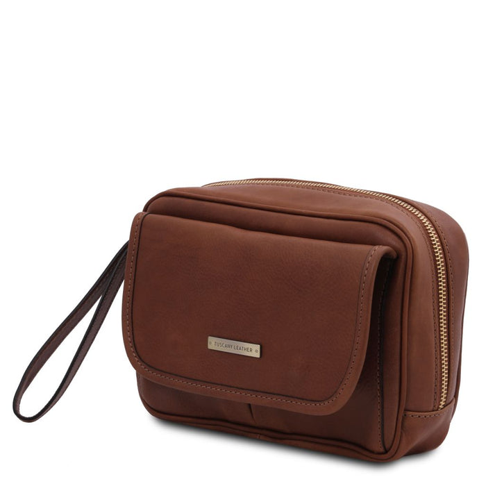 Ivan - Leather handy wrist bag for men (TL141830)