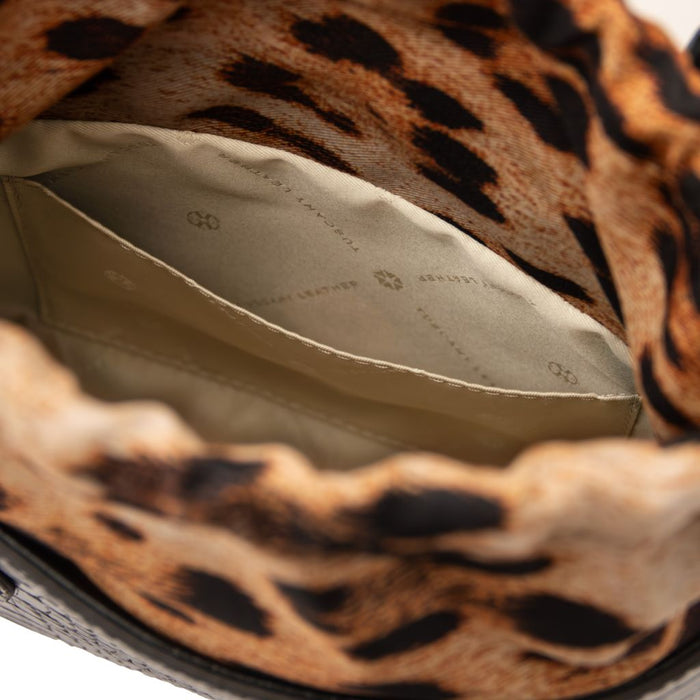 Croque - Croc Print Leather Handbag (TL142510)