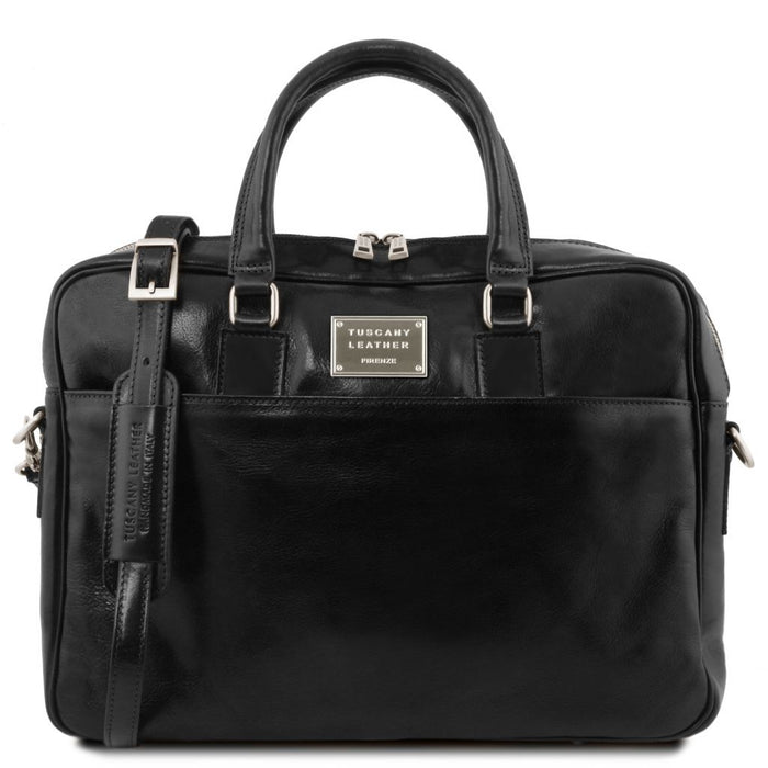 Urbino - Leather Laptop Briefcase With Front Pocket (TL141241)