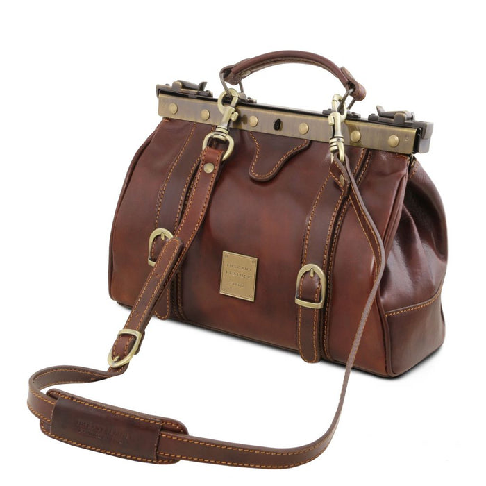 Monalisa - Doctor Gladstone Leather Bag With Front Straps (TL10034)