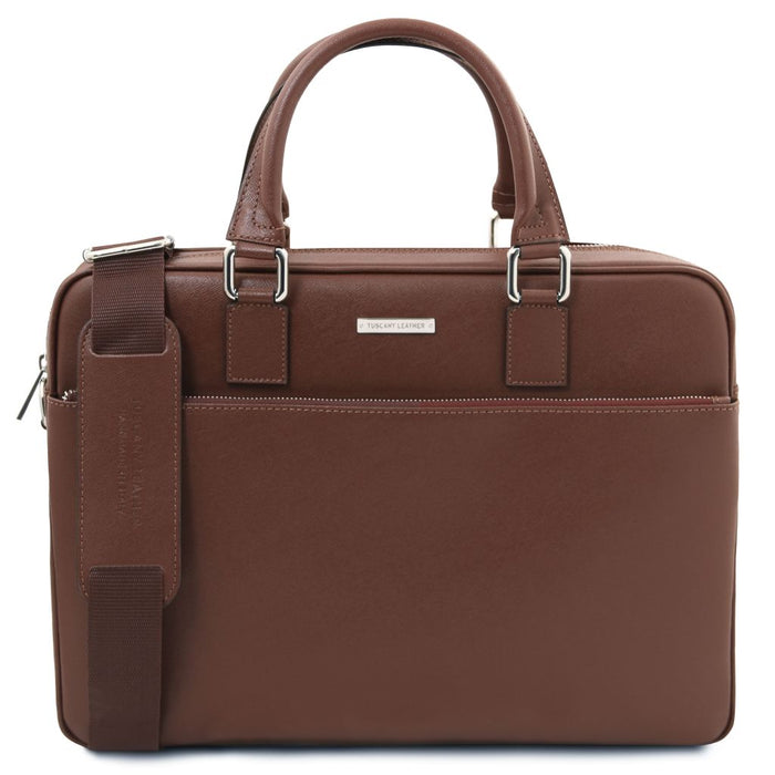 Torino - Saffiano leather laptop briefcase (TL142551)