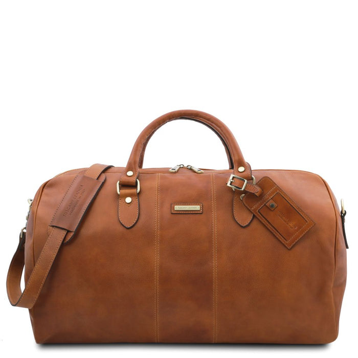 Lisbona - Travel Leather Duffle Bag - Large Size (TL141657)
