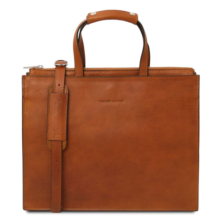 Palermo - Leather Briefcase 3 Compartments For Women (TL142452)