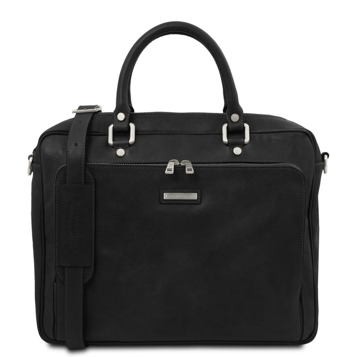 Pisa - Leather Laptop Briefcase With Front Pocket (TL142427)