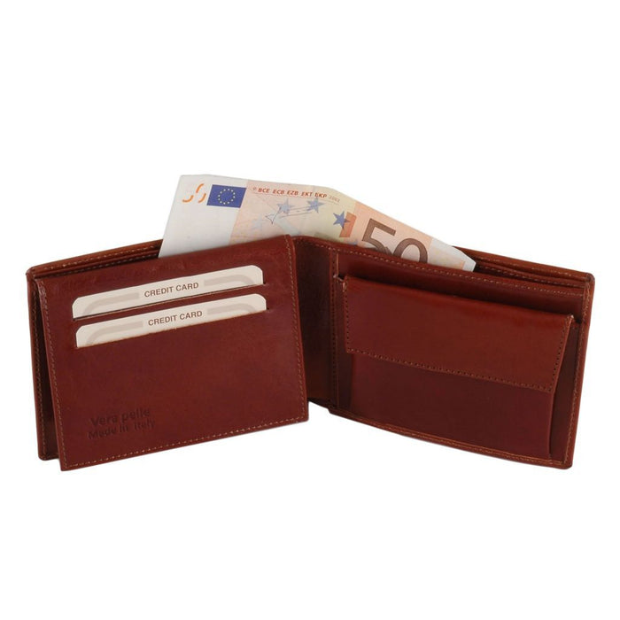 Exclusive 3 Fold Leather Wallet For Men With Coin Pocket (Tl140763)