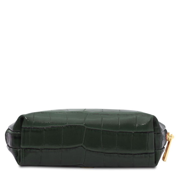 Vera - Croc Print Leather Toiletry Case (TL142514)