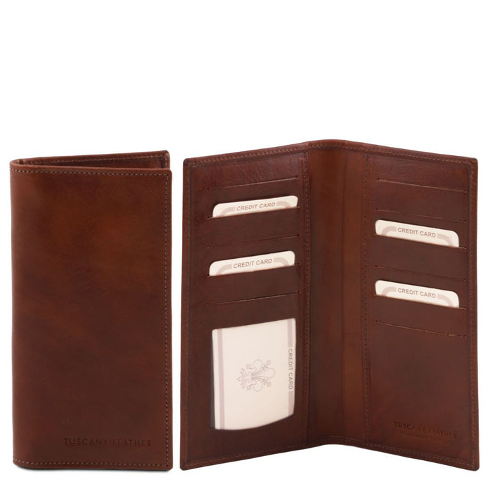 Exclusive Vertical 2 Fold Leather Wallet (TL140784)