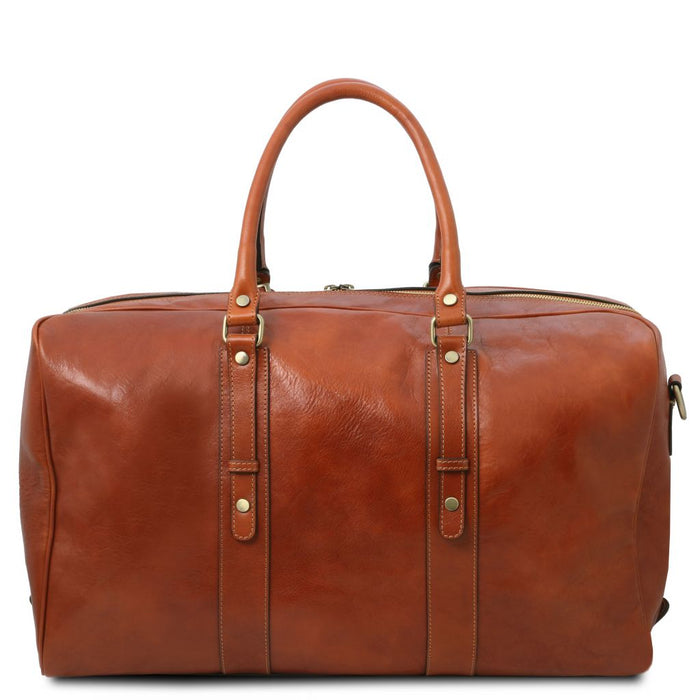 TL Voyager - Leather Travel Bag With Front Pocket (TL142140)