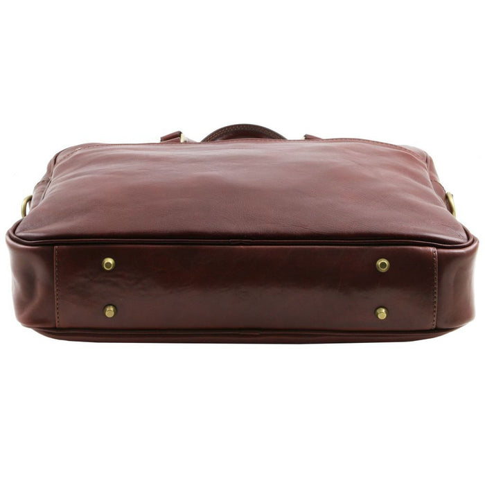 Urbino - Leather Laptop Briefcase 2 Compartments With Front Pocket (TL141894)