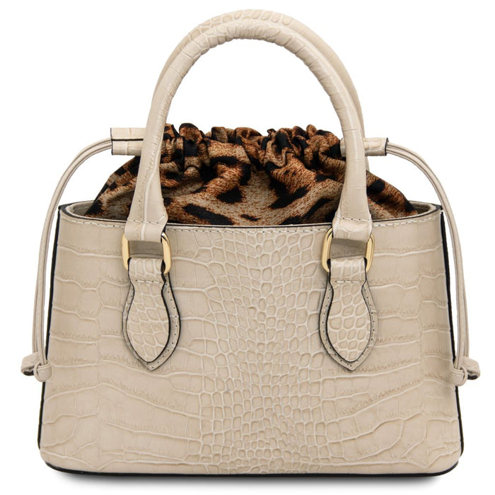 Croque - Croc Print Leather Handbag (TL142510)