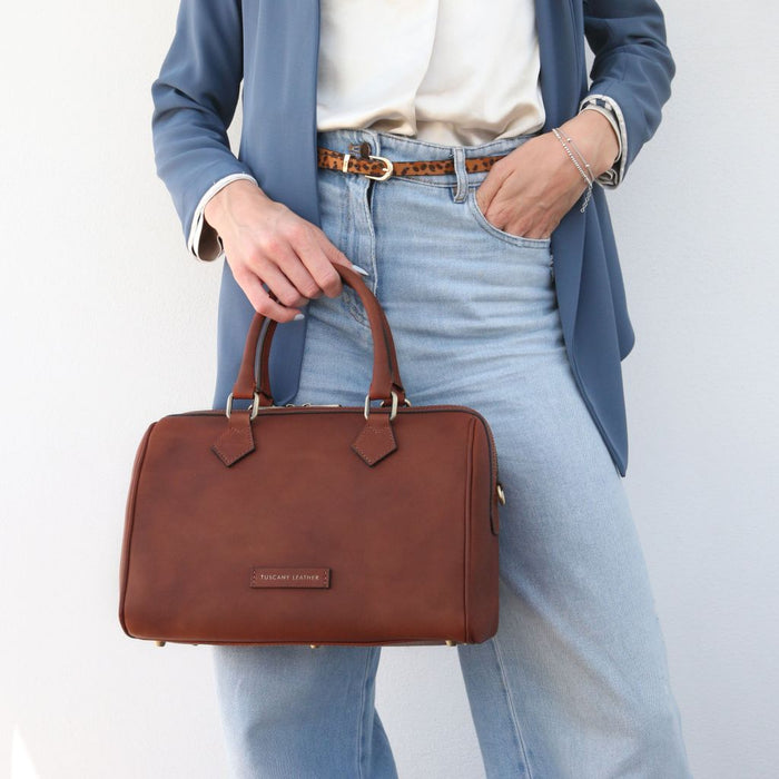 Barrique - Leather duffle bag (TL142573)