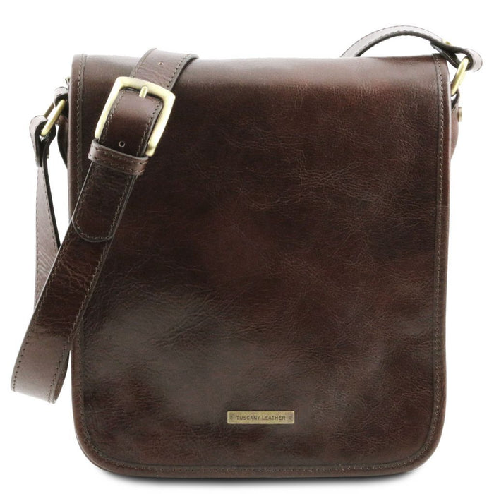 Tl Messenger - Two Compartments Leather Shoulder Bag (TL141255)