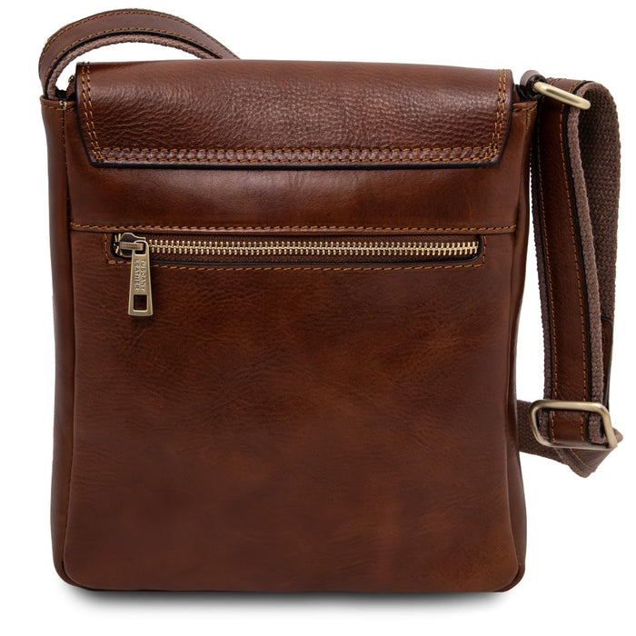 Jimmy - Leather Crossbody Bag For Men With Front Pocket (TL141407)