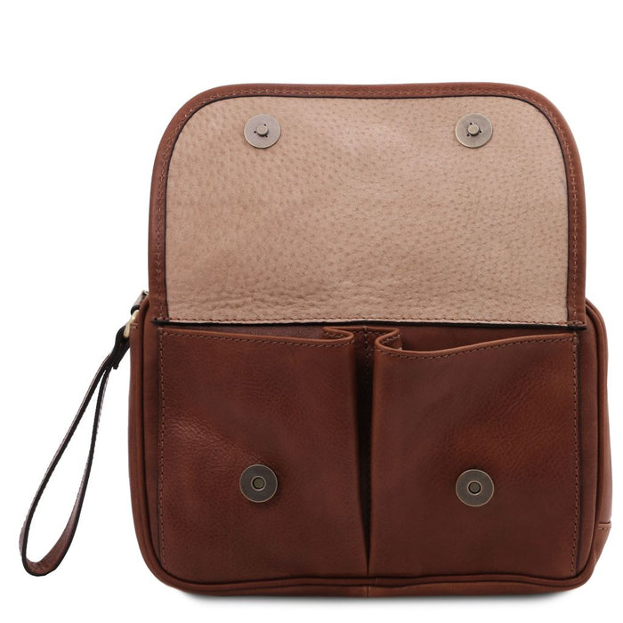 Ivan - Leather handy wrist bag for men (TL141830)