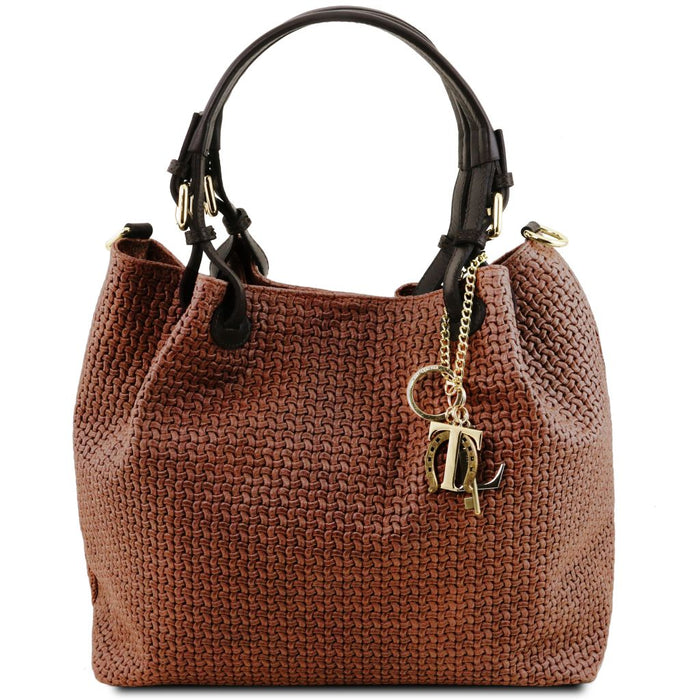 Tl Keyluck - Woven Printed Leather Shopping Bag (TL141573)