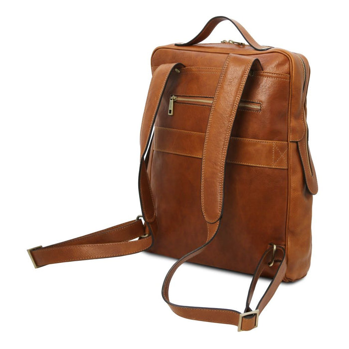 Bangkok - Leather Laptop Backpack - Large Size (TL142336)