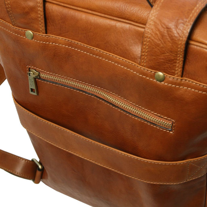 Bangkok - Leather Laptop Backpack - Large Size (TL142336)