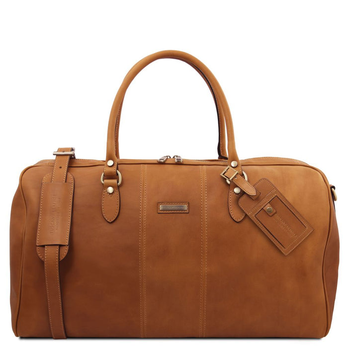 Lisbona - Travel leather duffle bag - Large size (TL142557)