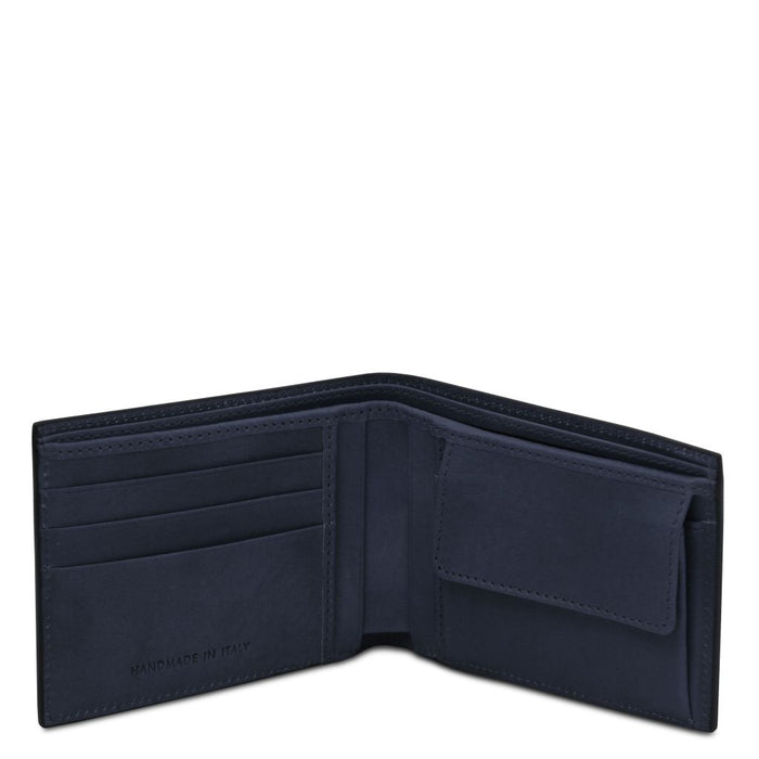 Exclusive 2 fold leather wallet for men with coin pocket (TL142552)