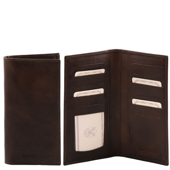 Exclusive Vertical 2 Fold Leather Wallet (TL140784)