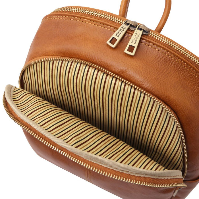 Canberra - 2 Compartments Leather Backpack (TL142460)