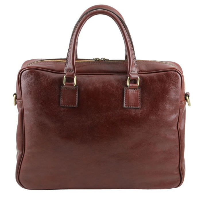 Urbino - Leather Laptop Briefcase With Front Pocket (TL141241)