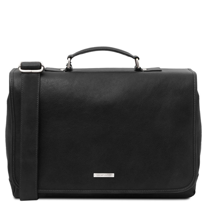 Mantova - Leather Multi Compartment Tl Smart Briefcase With Flap (TL142068)