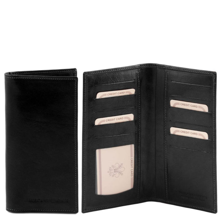 Exclusive Vertical 2 Fold Leather Wallet (TL140784)