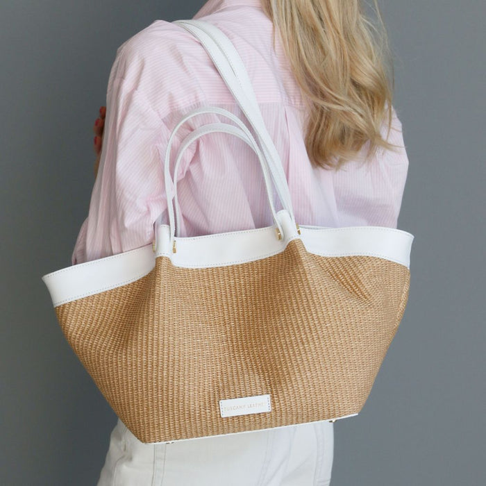 Soleil - Raffia shopping bag (TL142567)
