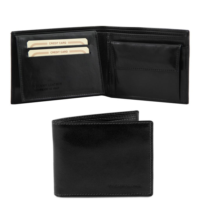 Exclusive 3 Fold Leather Wallet For Men With Coin Pocket (Tl140763)