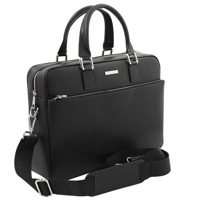 Torino - Saffiano leather laptop briefcase (TL142551)