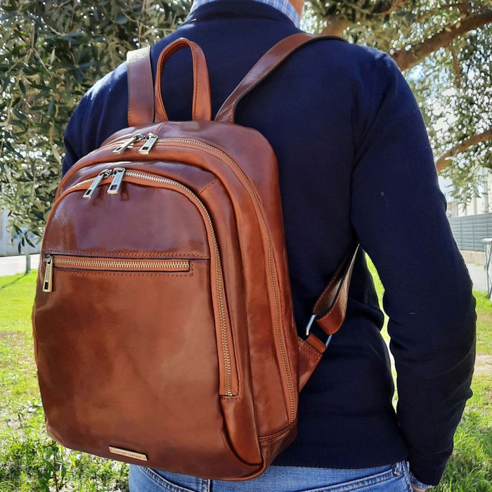 Perth - 2 Compartments Leather Backpack (TL142049)