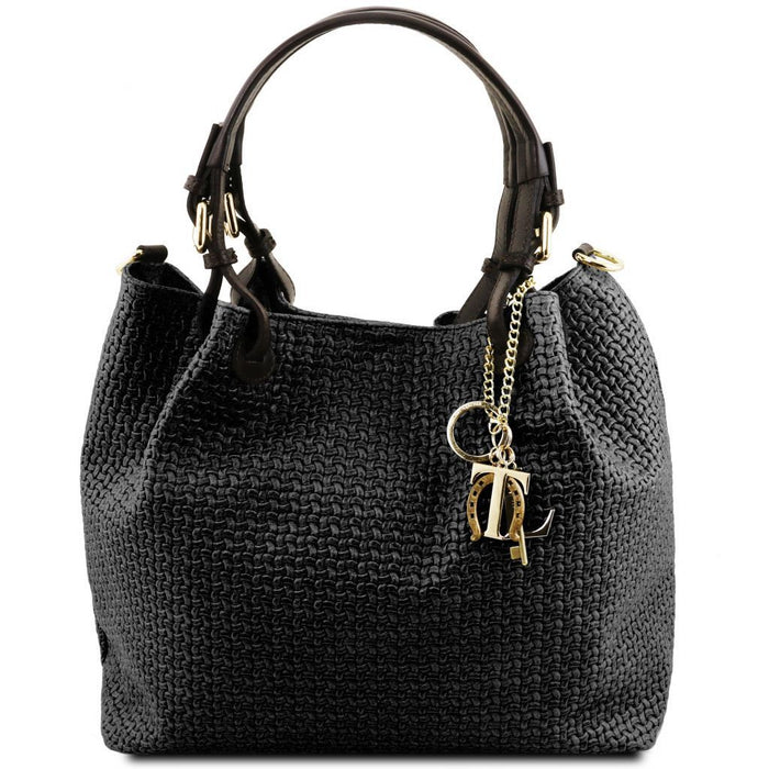 Tl Keyluck - Woven Printed Leather Shopping Bag (TL141573)