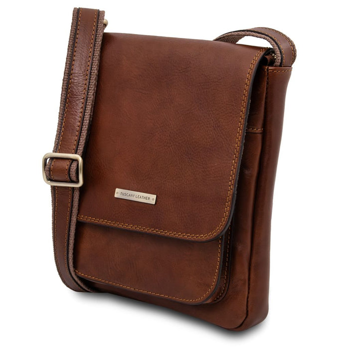 Jimmy - Leather Crossbody Bag For Men With Front Pocket (TL141407)