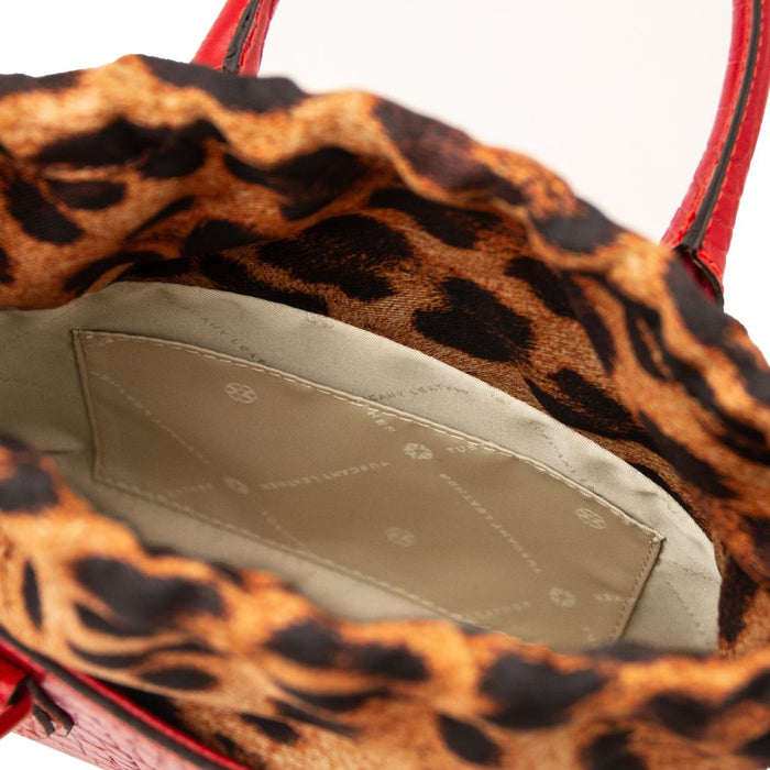 Croque - Croc Print Leather Handbag (TL142510)