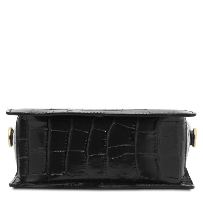 Croque - Croc Print Leather Handbag (TL142503)