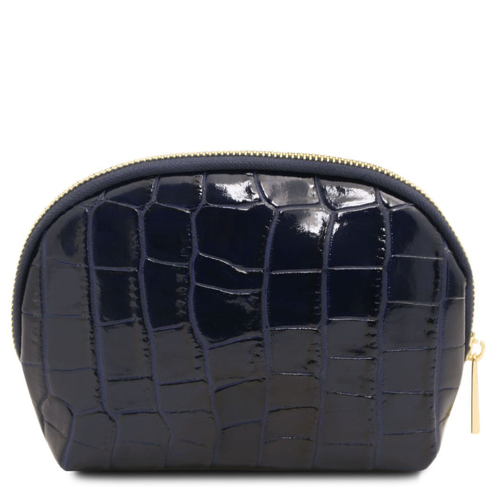 Vera - Croc Print Leather Toiletry Case (TL142514)