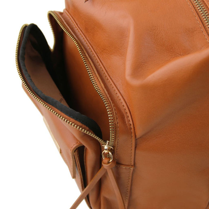TL Bag - Leather Convertible Backpack Shoulder Bag (TL141535)