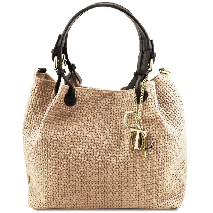 Tl Keyluck - Woven Printed Leather Shopping Bag (TL141573)