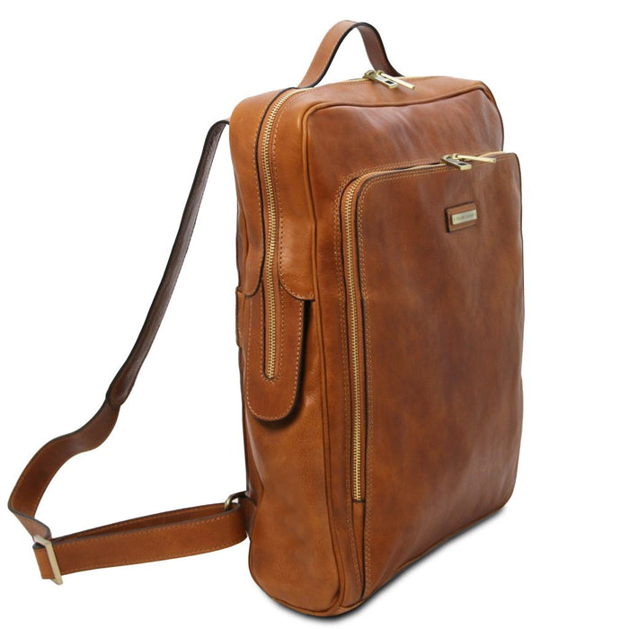 Bangkok - Leather Laptop Backpack - Large Size (TL142336)