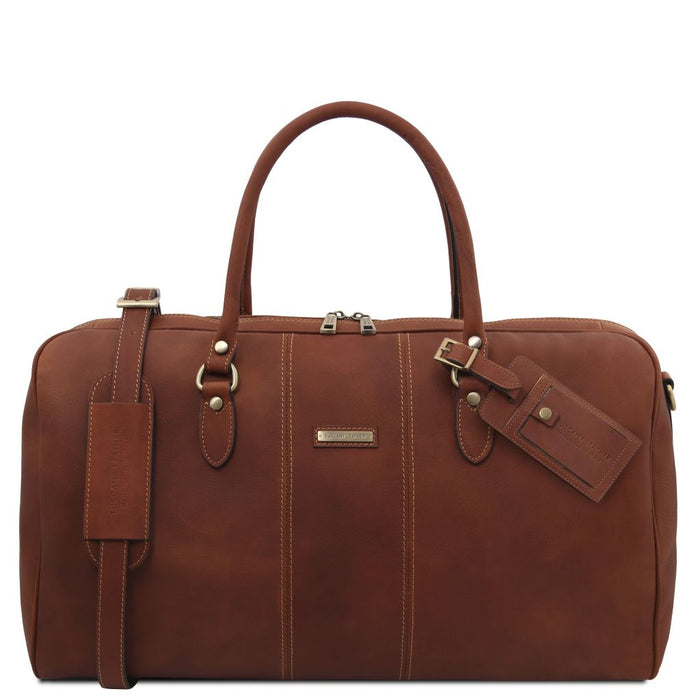 Lisbona - Travel leather duffle bag - Large size (TL142557)