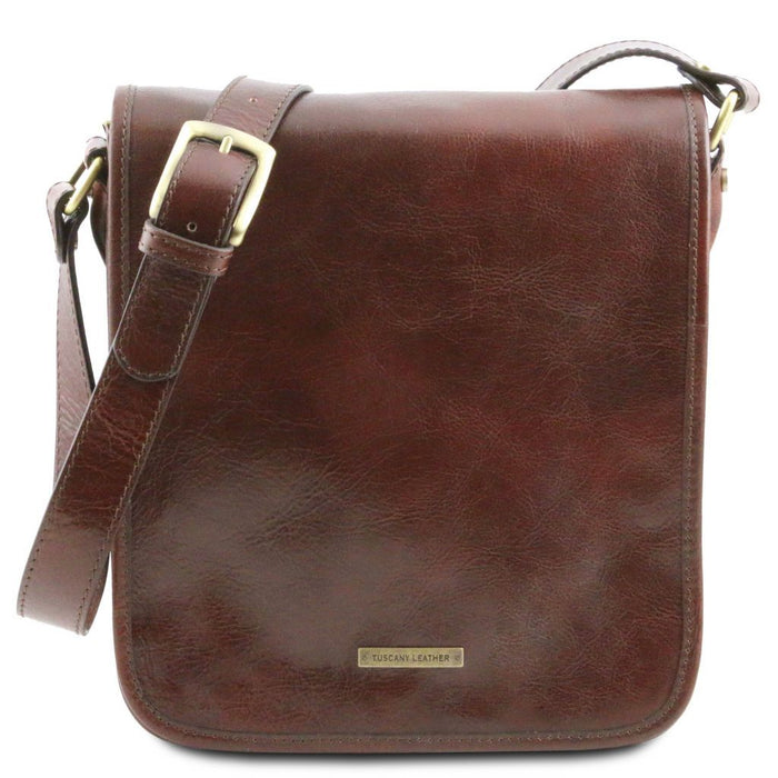 Tl Messenger - Two Compartments Leather Shoulder Bag (TL141255)
